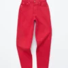 High-Waist Tapered Jeans