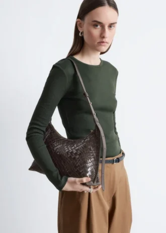 Interwoven Leather Crossbody Bag