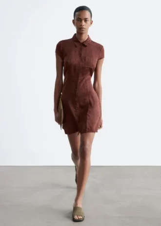 Jacquard Mini Shirt Dress