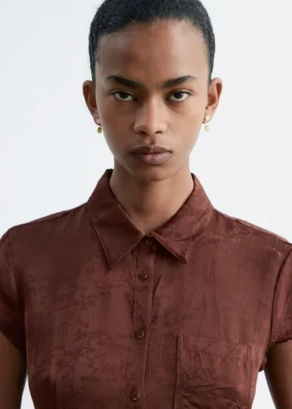 Jacquard Mini Shirt Dress