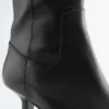 Kitten Heel Leather Ankle Boots