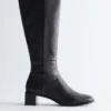 Knee-High Nappa Sock Boots