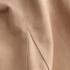 Knee-length A-line Suede Skirt