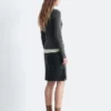 Knee-Length Leather Skirt