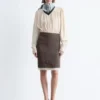 Knee-Length Slip Skirt