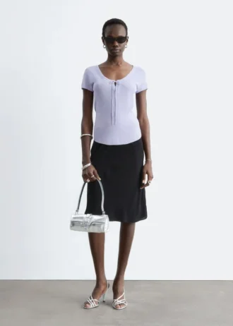 Knee-Length Slip Skirt