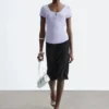Knee-Length Slip Skirt