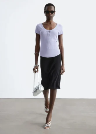 Knee-Length Slip Skirt