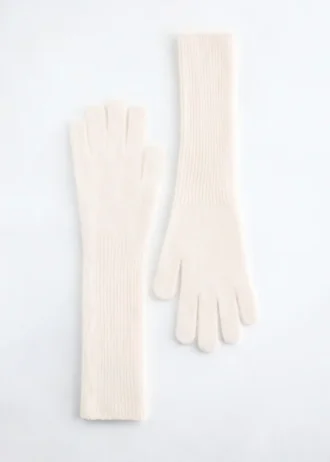 Knitted Brushed Cashmere Gloves