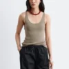 Knitted Scoop-Neck Tank Top