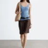 Knitted Scoop-Neck Tank Top