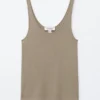 Knitted Scoop-Neck Tank Top