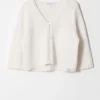 Knitted Short-Sleeve Cardigan