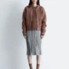 Knitted Wool Bomber Jacket