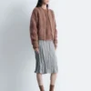 Knitted Wool Bomber Jacket
