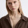 Knot-Detail Lariat Necklace