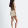Lace-Panel Jacquard Mini Shorts