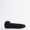 Lace-Up Leather Ballerinas
