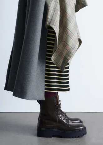 Lace-Up Leather Boots