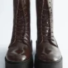 Lace-Up Leather Boots