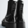 Lace-Up Leather Boots