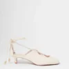 Lace-Up Leather Pumps