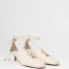 Lace-Up Leather Pumps