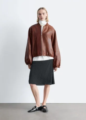 Leather Bomber Jacket