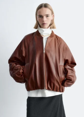 Leather Bomber Jacket