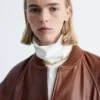 Leather Bomber Jacket