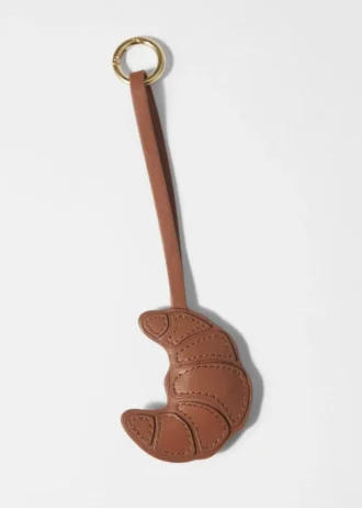 Leather Croissant Keyring