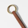 Leather Croissant Keyring