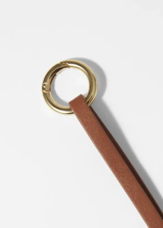 Leather Croissant Keyring
