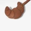 Leather Croissant Keyring