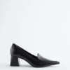 Leather Loafer Pumps