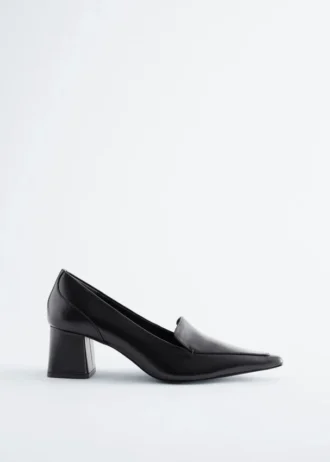 Leather Loafer Pumps
