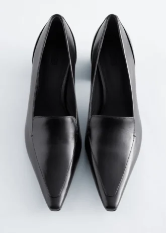 Leather Loafer Pumps