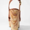 Leather Platform Wedge Sandals