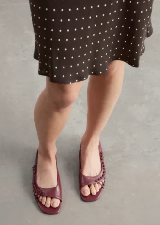 Leather Slingback Sandals