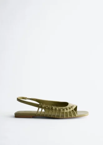 Leather Slingback Sandals