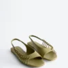 Leather Slingback Sandals