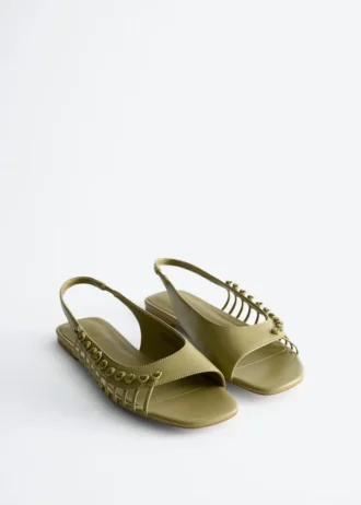 Leather Slingback Sandals