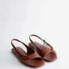 Leather Slingback Sandals