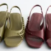 Leather Slingback Sandals