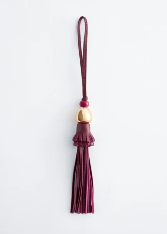 Leather Tassel Bag Charm