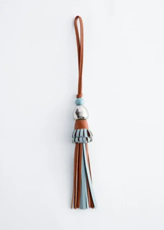 Leather Tassel Bag Charm