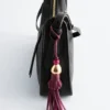 Leather Tassel Bag Charm