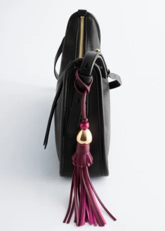Leather Tassel Bag Charm