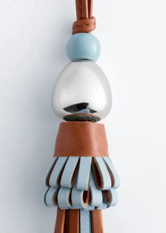 Leather Tassel Bag Charm