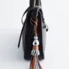 Leather Tassel Bag Charm
